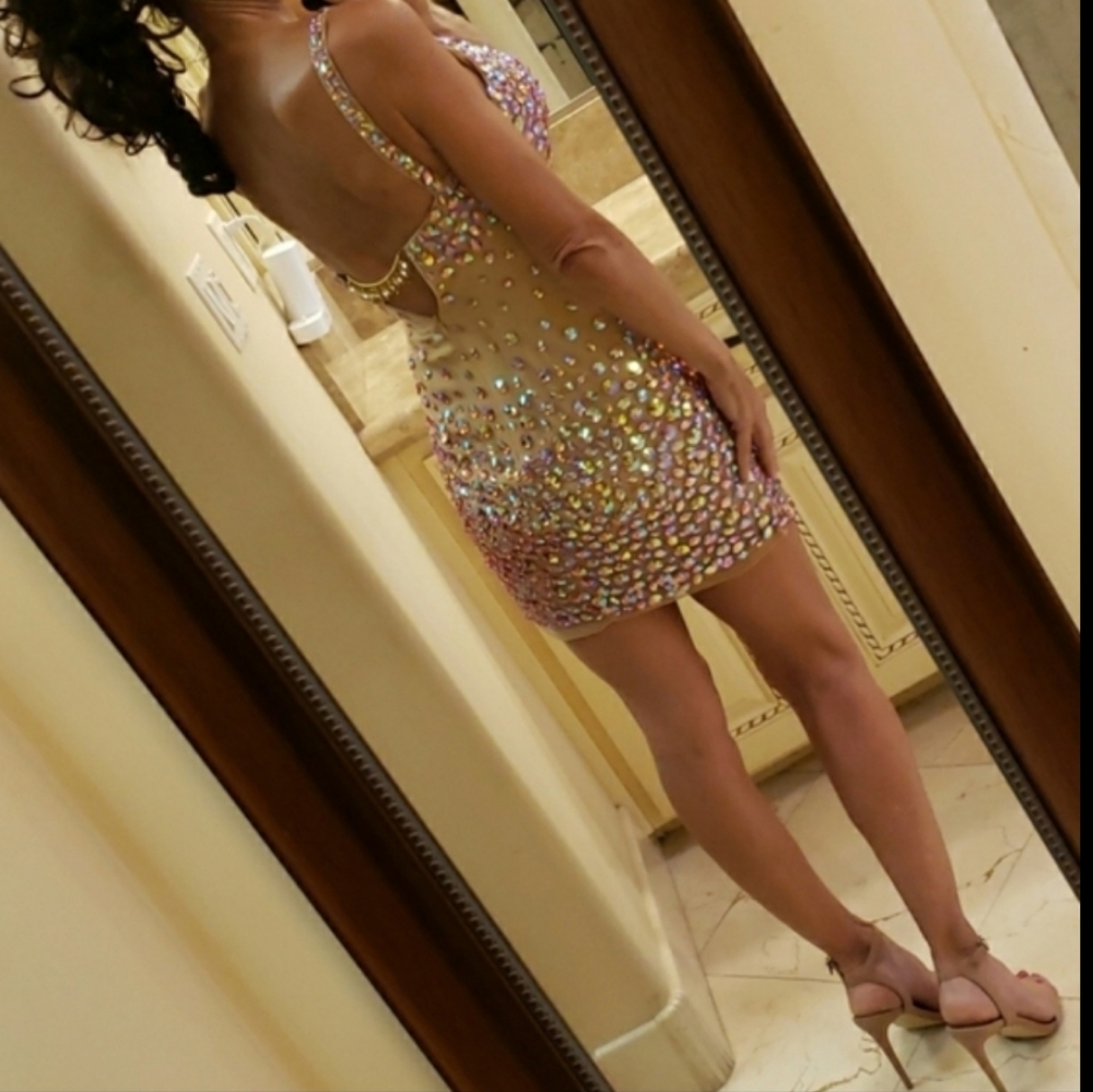 SHERRI HILL Multi-Colored Gem Party Dress, 00 - Picture 13 of 16